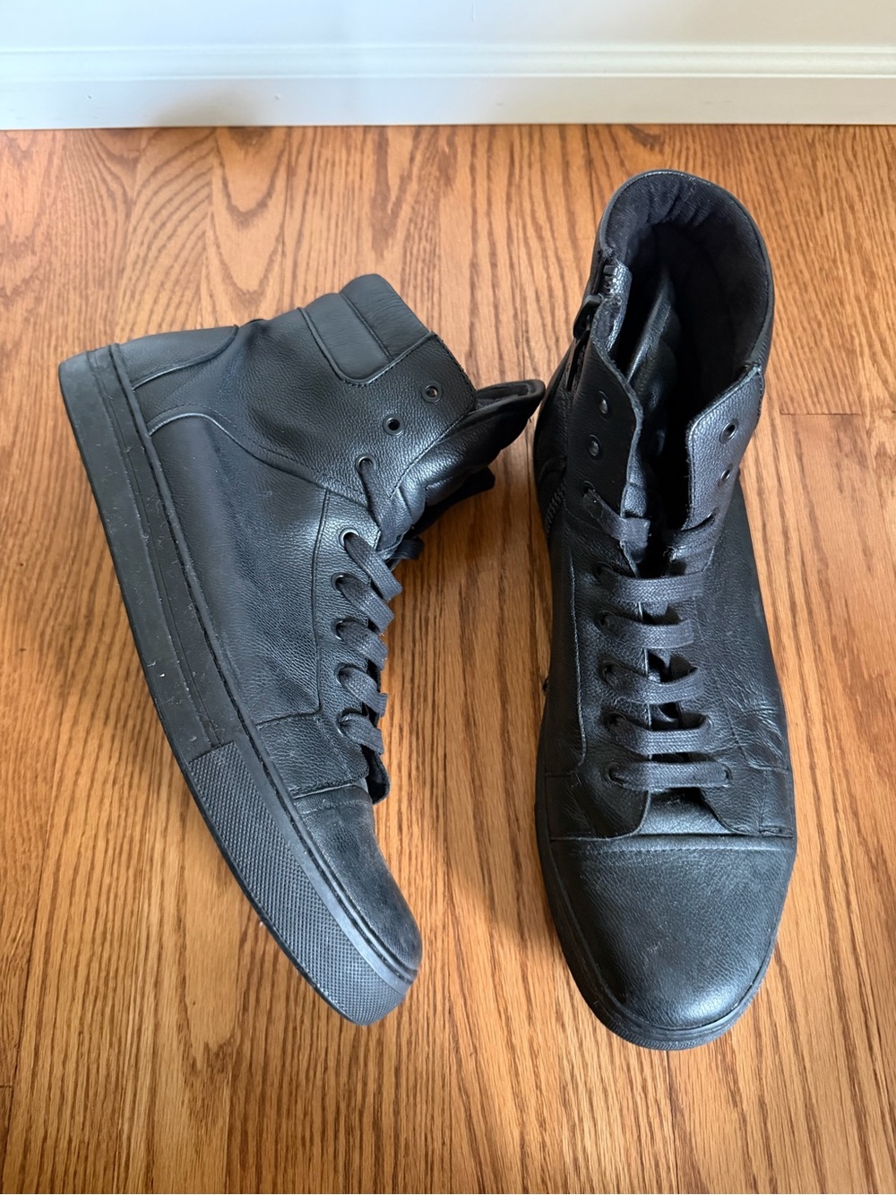 Kenneth Cole All-Black High-Top Sneakers